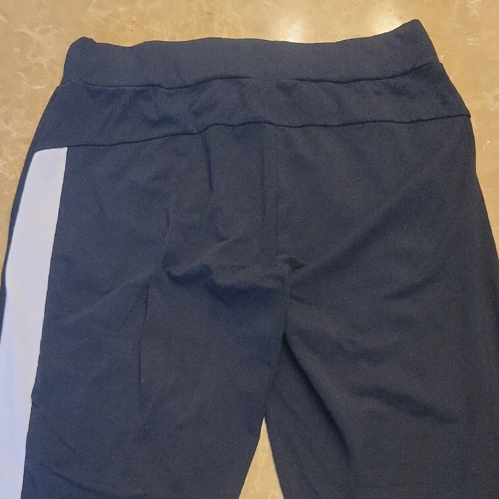 Athleta Black Tuxedo Joggers with White Side Stripe,  S - Picture 12 of 16